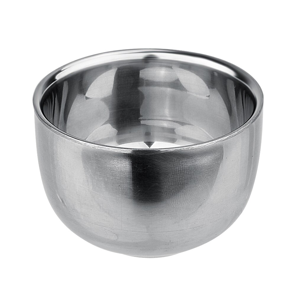 Coffee Milk Mugs Stainless Steel Espresso Mini Thickened Double Layer Soap Cup Heat Insulation Smooth Shaving Mug Bowl Pitcher: 200ML