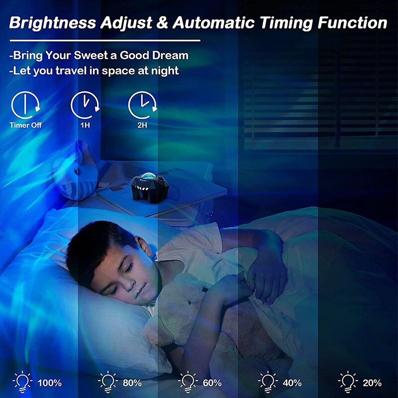 Aurora Lights Star Projector Galaxy Projector with Remote Control Sky Night Light for Kids Adults Bluetooth Music Speaker
