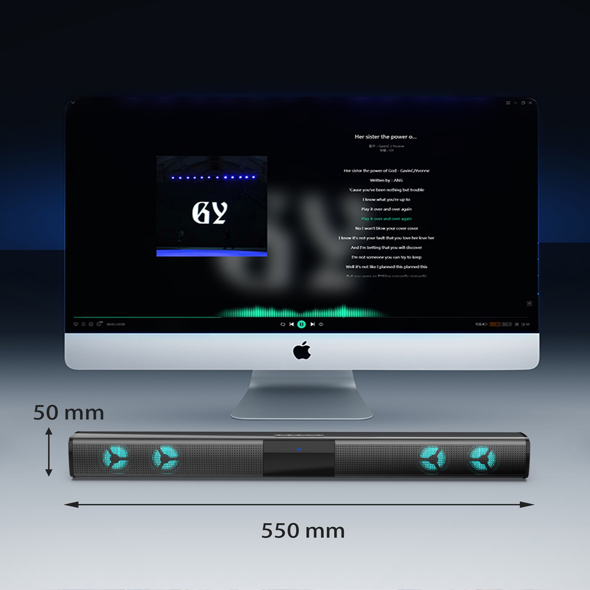 home theater audio subwoofer surround soundWireless RGB bluetooth speaker sound bar TV computer echo wall strip with TFcard AUX