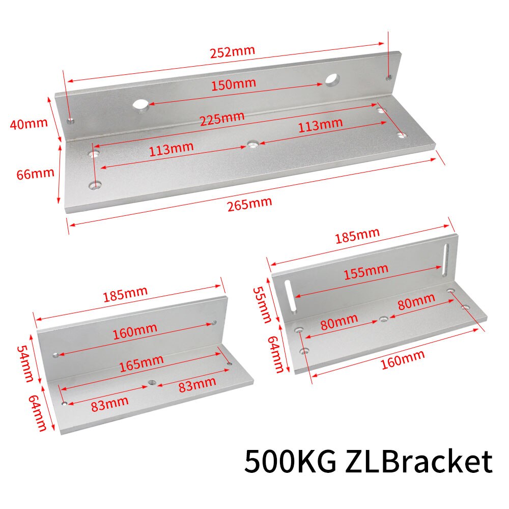 ZLBracket Support For 180kg 280kg 350kg 500kg Access Control Electric Magnetic Door Lock ZL Bracket Holder Magnetic lock Bracket: 500ZL
