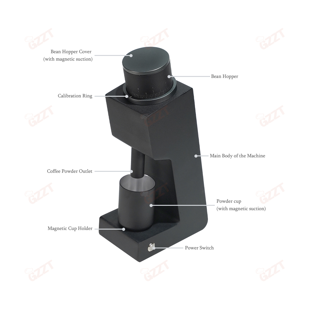 GZZT ITOP 03 Mühle Grat 7 Kunst von Grat für ITOP 03 Kaffeemühle Haushaltskaffeebohnenmühle VS3 Gen1 Mühle Espresso