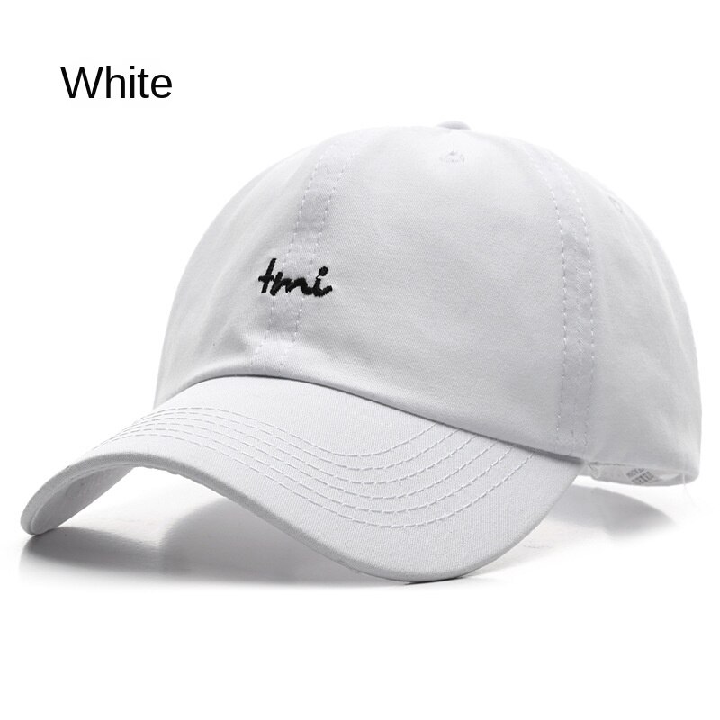 Sleckton udendørs beskyttelse sol hat til damer bomuld baseball cap mænds afslappet toppede cap bogstaver snapback hatte til kvinder: Hvid