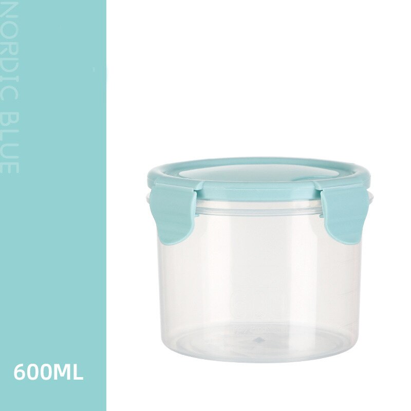 1Pcs Verzegelde Pot Snack Fles Keuken Behoud Huishoudelijke Graan Kan Food Grade Plastic Transparante Opbergdoos Opslagtank: S blue