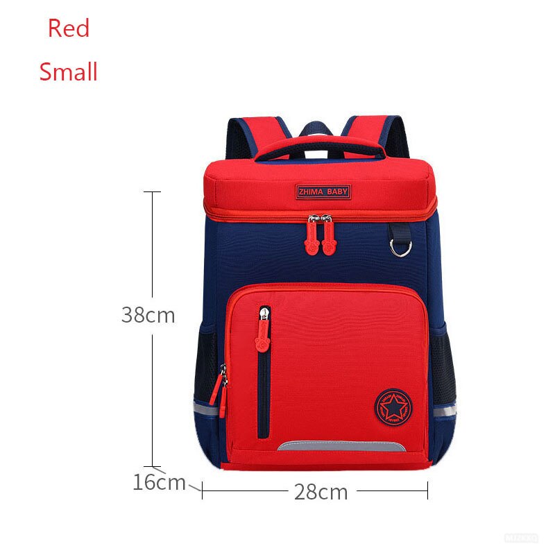 Children School Bags Boys Girls Kids Orthopedic School Backpack Schoolbag Waterproof Backpacks Primary School Back Pack: Red small