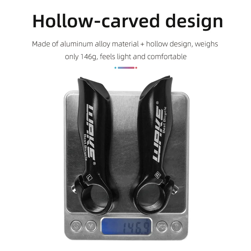 Manillar auxiliar de bicicleta, extremos de manillar de bicicleta de montaña de aleación de aluminio, barra de mango de apoyo de bocina de toro MTB, barra de mango de tornillo de banco de bicicleta