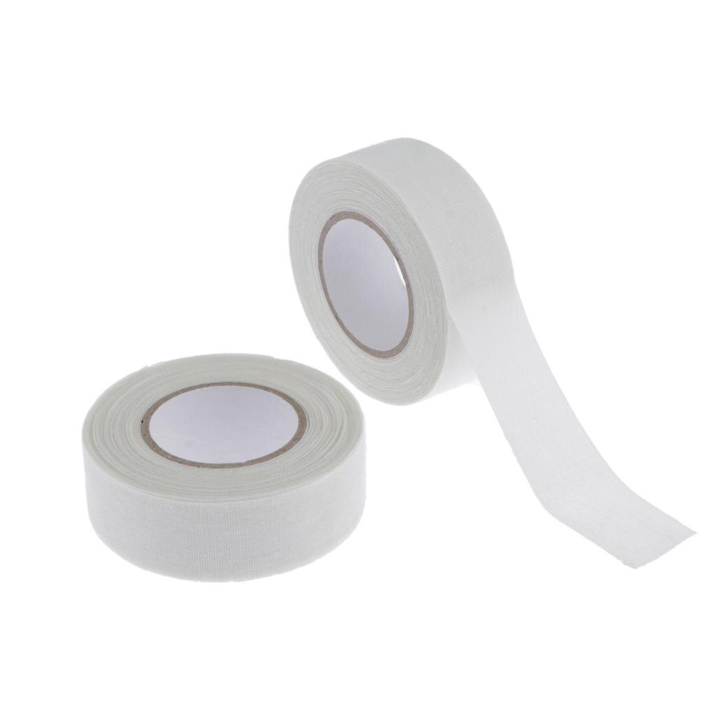 2 ruller 2.5 cmx 1000cm ishockey stick selvklebende håndtak tape slitesterk skli motstand grep badminton golf tennis tape: Hvit