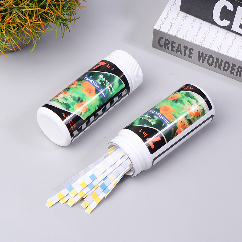 50/100pcs 7 in 1 Aquarium Teststreifen Fisch Test Set Aquarium Wasserhärte Teststreifen Notfall nach Hause einfache Prüfung
