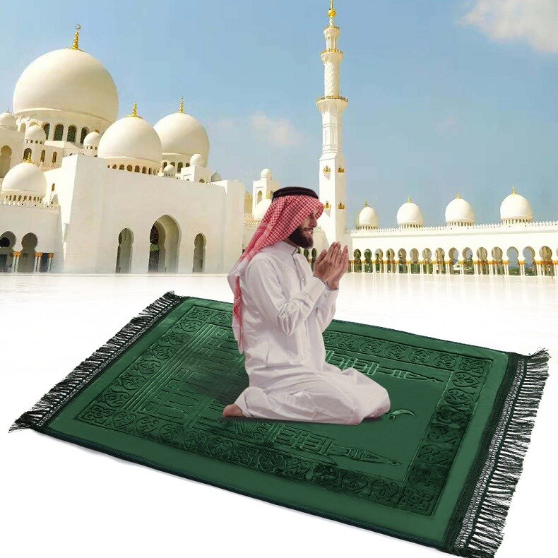Thick Soft Muslim Islamic Prayer Mat Salat Musallah Prayer Rug tapis de priere islam Sajadah Pray Rug Carpet gebedskleed 80X120: H-20