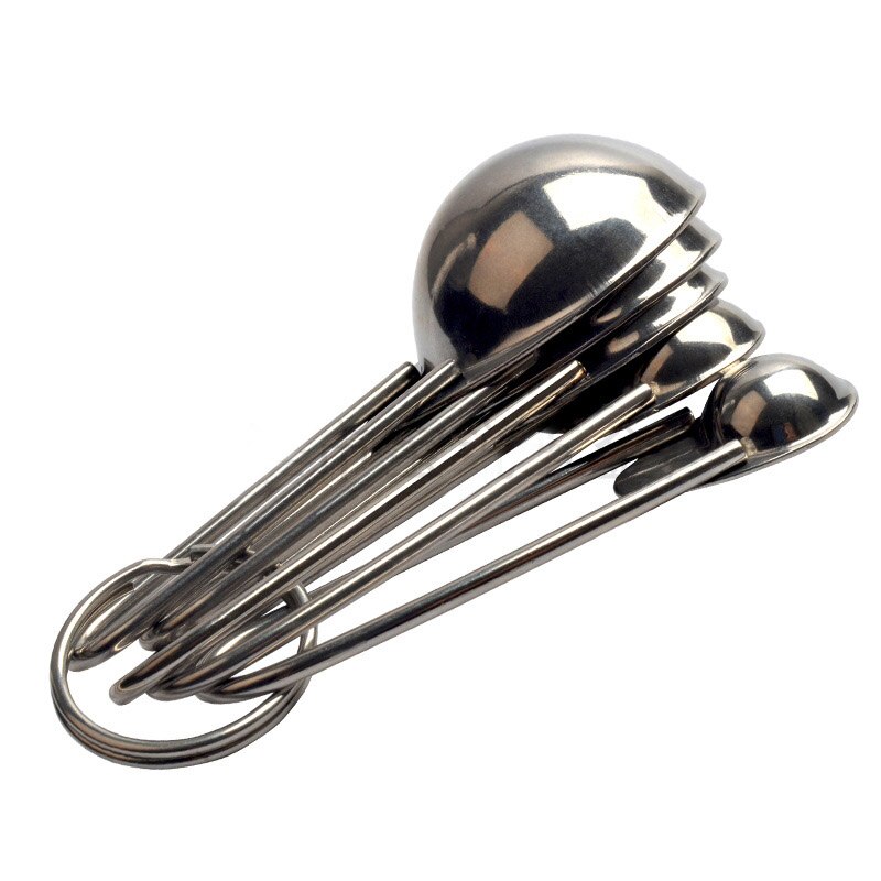 5 kpl / setti hopea 400 ruostumaton teräs kahvi, tee leipoo tarvikkeet keittiökapineet mittakaavaa monikäyttöinen mittauslaitteet