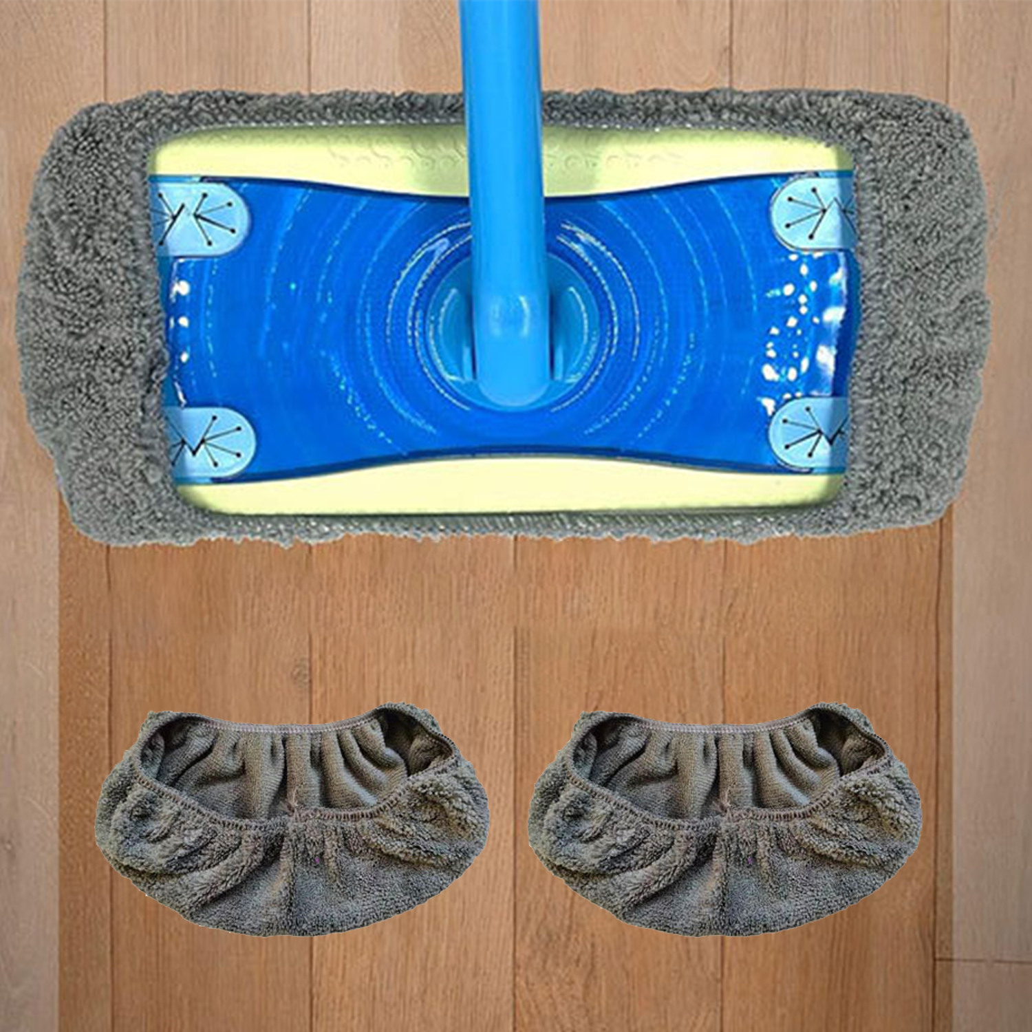 Wiederverwendbare Mikrofaser-Mopp-Pads, graue Möbel, Bodenkehrmaschine, Nass- und Trockenreinigungstücher, Moppkopf, Ersatz, waschbares Lappenhandtuch