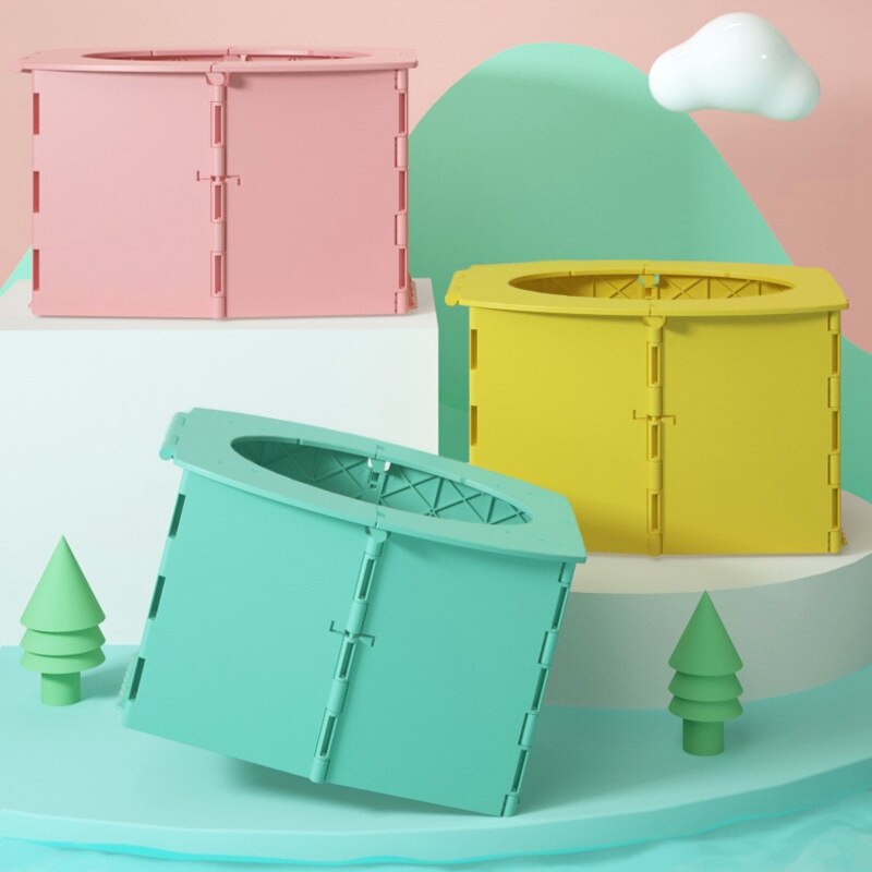 Portable Kids Toilet Folding Commode Outdoor Toilet Seat Training Baby Potty for Camping Car Infant Emergency Potties: Default Title