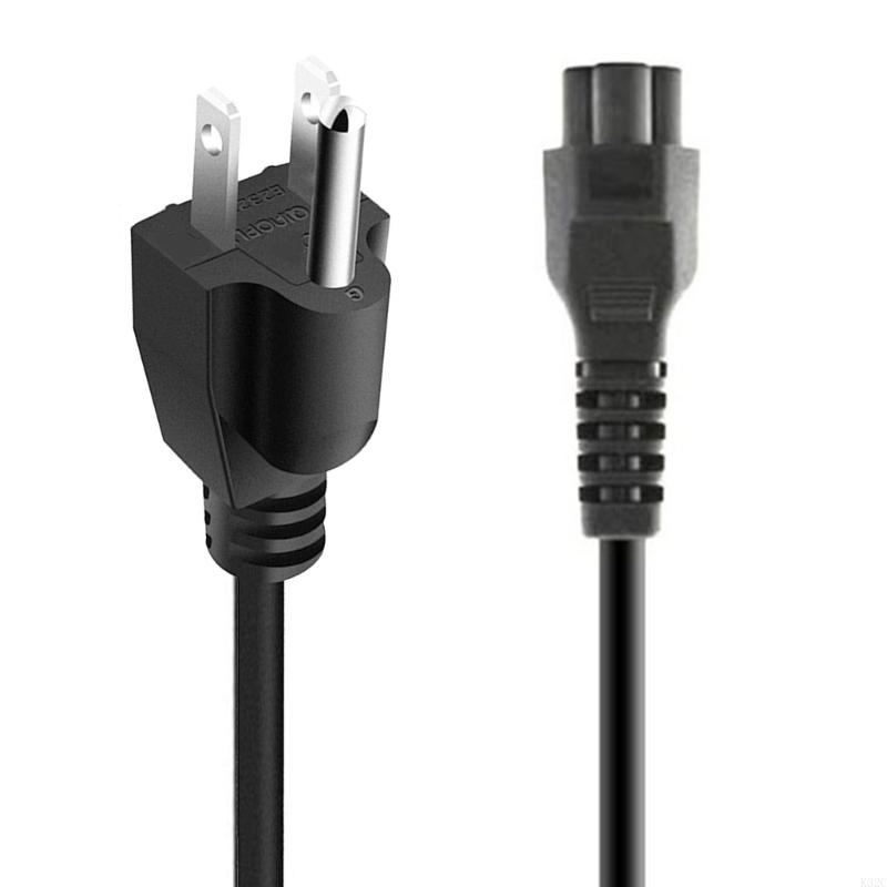 K32c bärbar dator strömkabel sladd 3 -polig kontakt pvc-isolerad kabel för bärbar dator laddningsadapter 1.2m 4ft: Blå