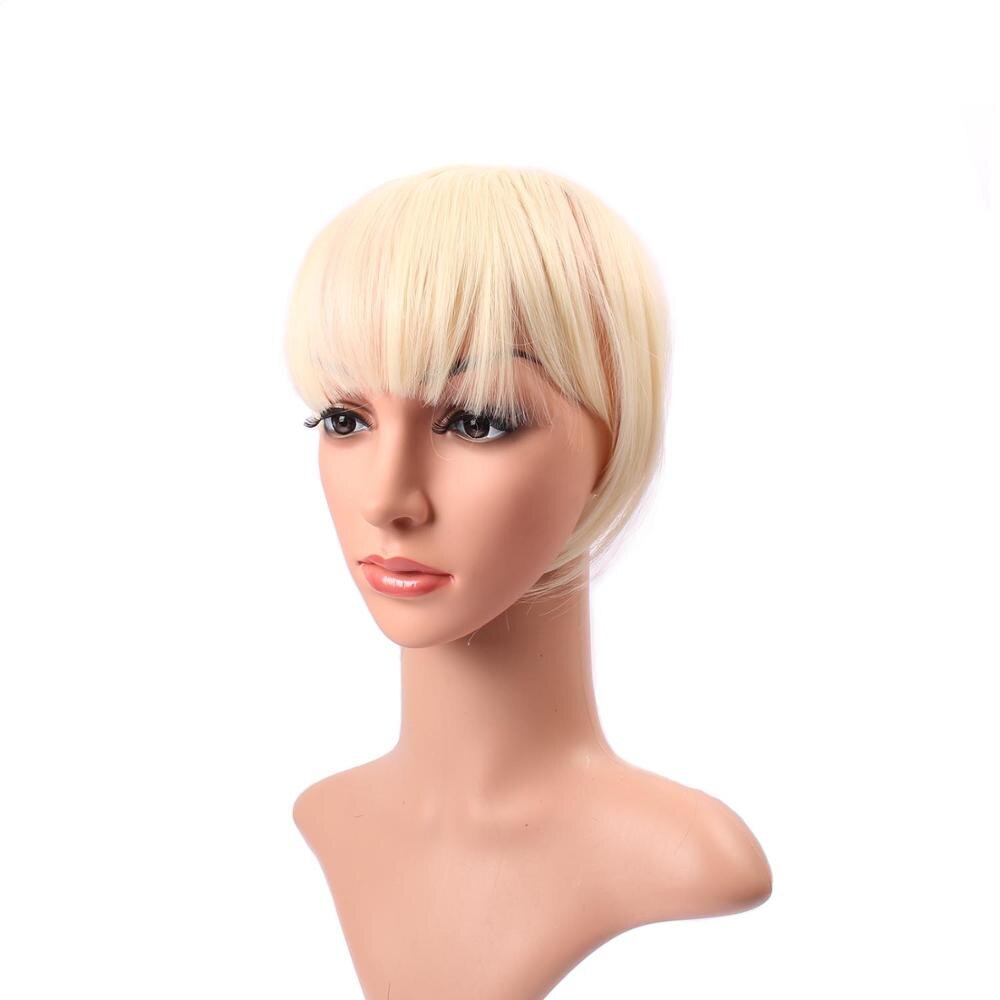 DELICE Clip de mujer en flequillo recto limpio sintético Romo flequillo accesorios para el cabello: #613