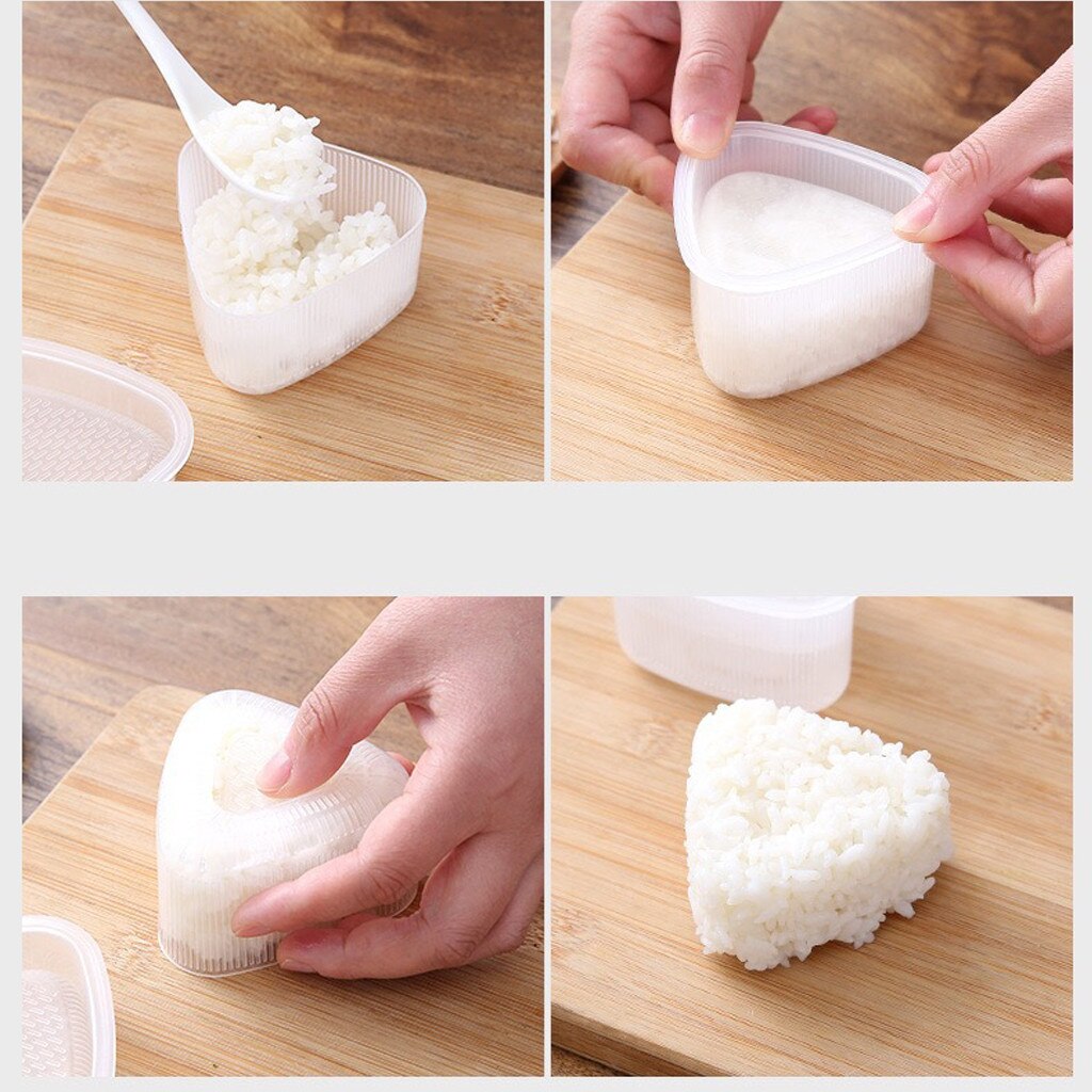 Diy Sushi Mold Onigiri Rijst Bal Voedsel Driehoekige Sushi Maker Mold Sushi Kit Japanse Keuken Bento Accessoires #50G