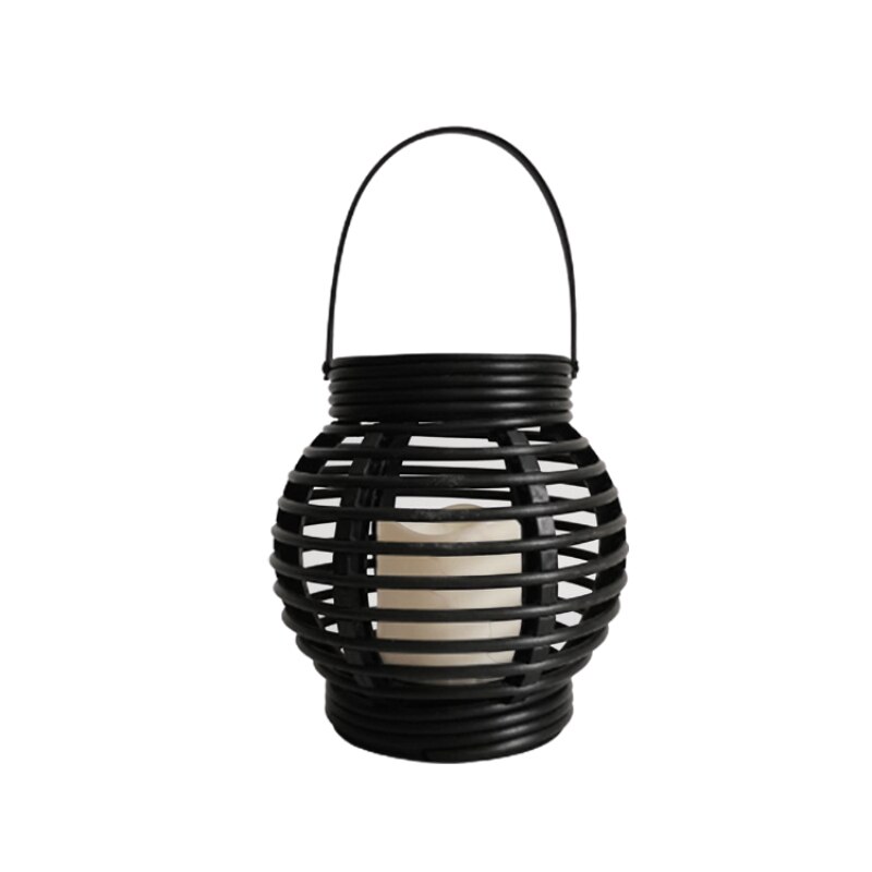 Bougie en rotin en plastique artisanal, accessoires de scène, lampe de décoration intérieure de cour, pendule suspendu à double usage: 3