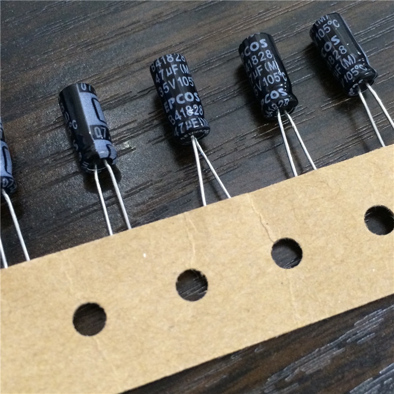 10 stk 47uf 35v epcos  b41828 serie 5 x 11mm 35 v 47uf aluminium elektrolytisk kondensator
