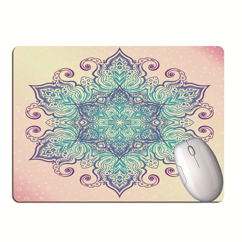 Gradiënt Kleur Mandala Muismat Student Computer Muis Antislip Notebook Pad Kantoor Toetsenbord Bescherming Pad Tafel Mat: 1PC E