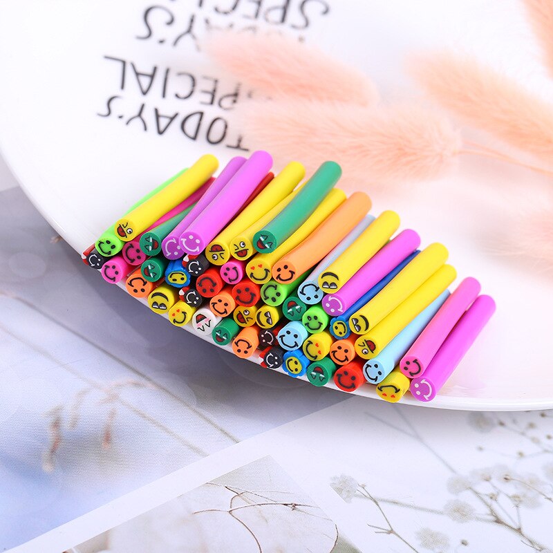 20Pcs Mini Fruit Plakjes Voor Slime Levert/Nagels Art Tips Klei Slice Sprinkles Cake Plakjes Slimes Speelgoed Diy accessoires: Smile 20 Pieces