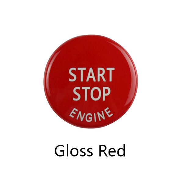 Motor start stop knap tilbehør nøgle dekoration til bmw  x1 x5 e70 x6 e71 z4 e89 1 3 5 serie  e90 e91 e92 e60 bil udskift dæksel: Glans rød