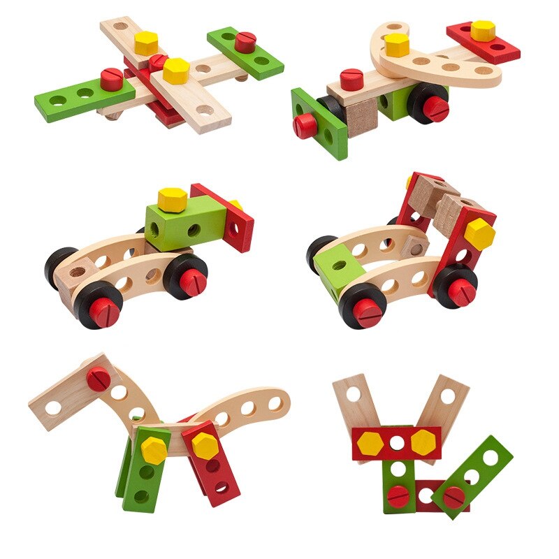 Kinderschroefmontage baby hands-on multifunctionele reparatie moer combinatie demontage gereedschapskist educatief jongens speelgoed