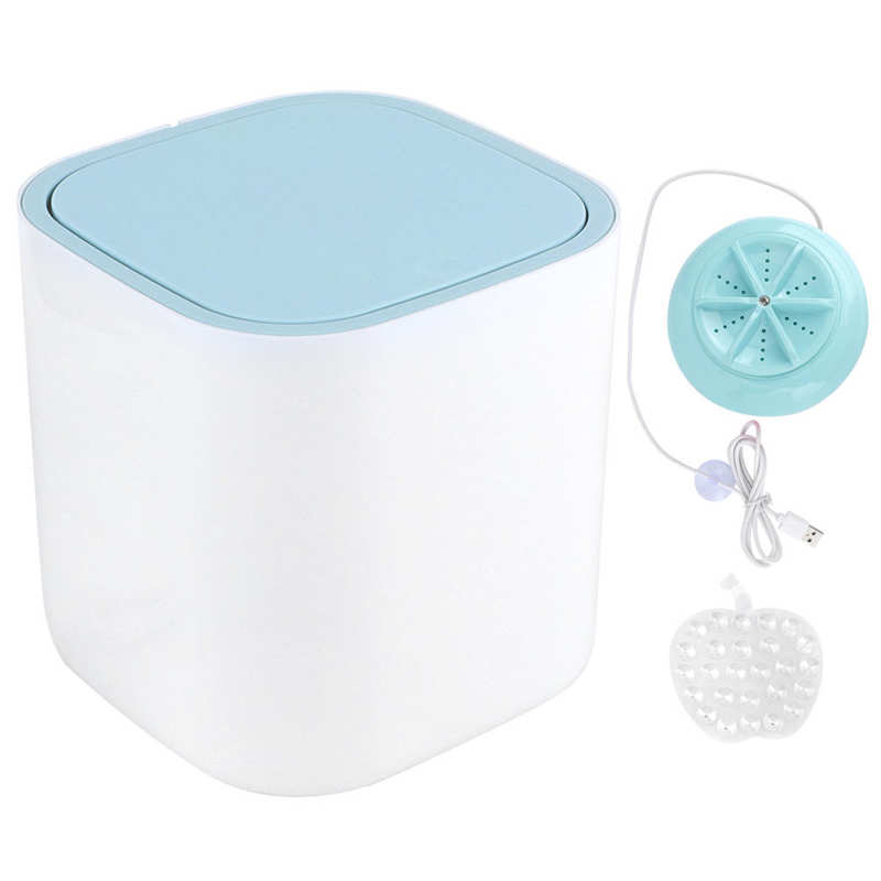 Waschen Maschine 3,8 L Tabletop Waschmaschine USB angetrieben Tragbare Unterwäsche Wäsche Waschmaschine für Heimat Reise Blau Tuch waschen: Blau