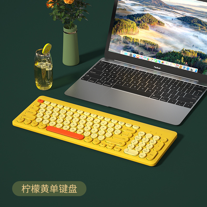 2,4G Drahtlose Tastatur Und Maus Kombination Tragbare Gaming Tastatur Mute-Taste Mini Tastatur Und Maus Kit PC Gamer LaptopUSB: WEISS