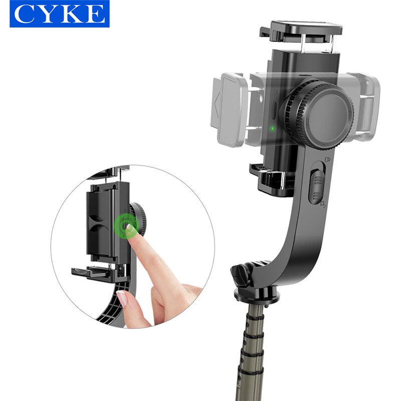 CYKE L08 Anti-shake Stabilizer Extendable Bluetooth Selfie Stick Mobile Phone Stand Lightweight Single-axis for phone gimbal