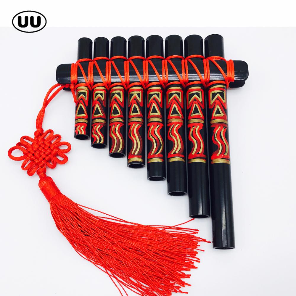 UU Pan Flute Flauta 8 Pipes Panpipes ABS Plastic Chinese style PanFlute Handmade Kids DIY Pan Pipe Woodwind Musical Instruments