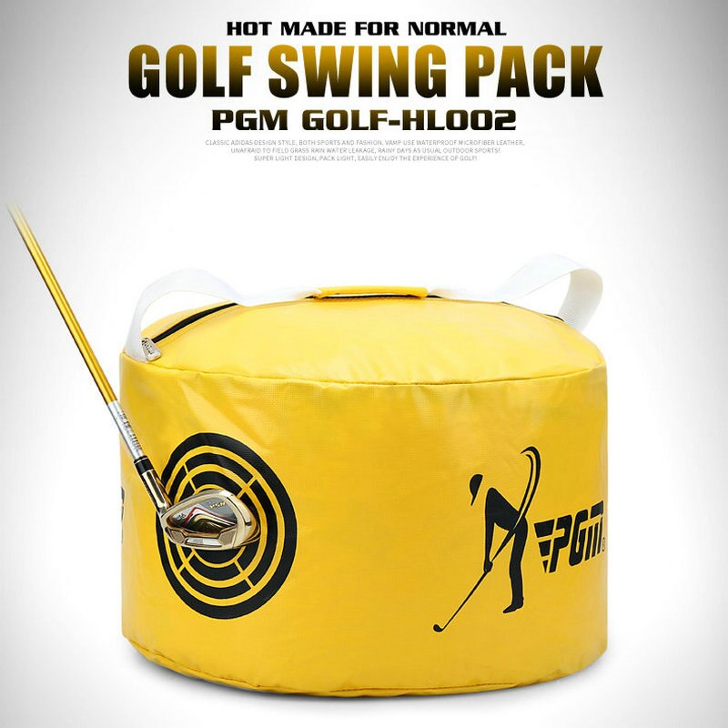 Golf Swing Trainer Bag Golf Power Impact Swing Aid Bag Practice Training Smash Hit Strike Trainer Exercise Package: YELLOW