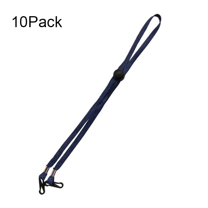 10pcs Adjustable Hanging Neck Mask Lanyard Extension Strap For The Back Of The Head Or The Neck With Clip For Children: D