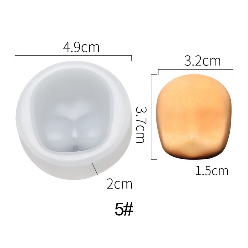 3D Baby Face Silicone Molds Q Version Clay Head Sculpey Doll Modification Accessories DIY Proportional Face Making Tools: A-5