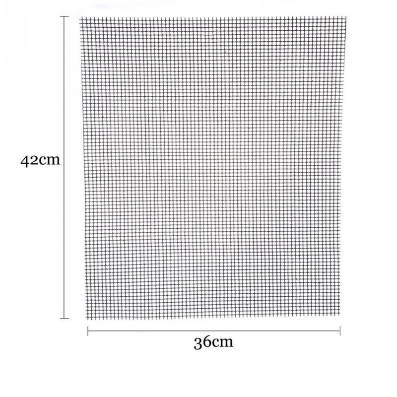 Parrilla de barbacoa PTFE de teflón de con 3 estilos, malla de sustitución de alambre, accesorios prácticos para cocinar al aire libre: Square 36x42cm