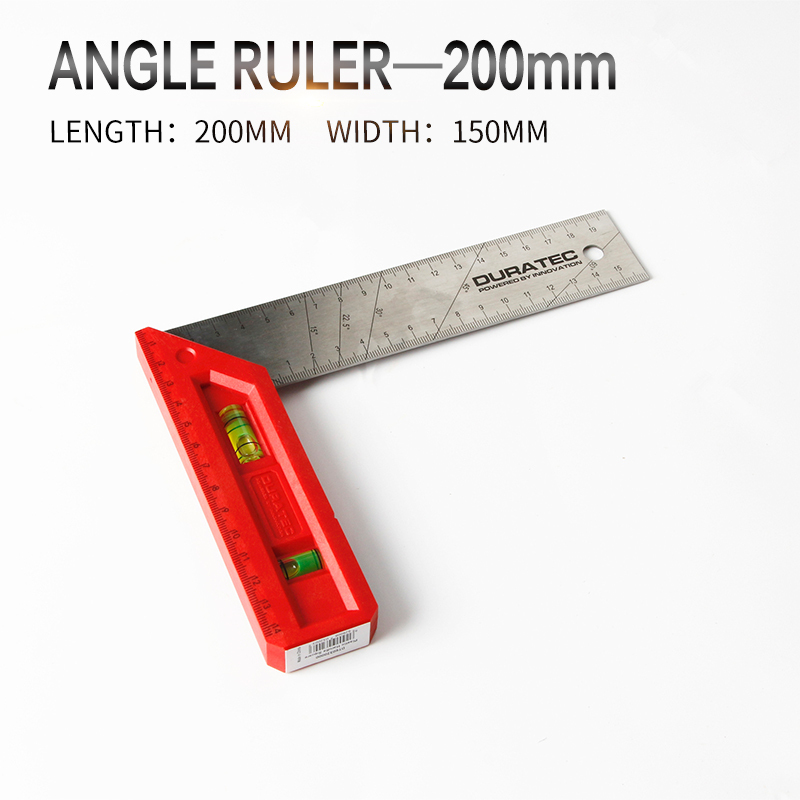 90 Grad drehbares Dreieck und rechtwinkliges Ecklineal 200 mm 300 mm 400 mm Kunststoffgriff für Holzbearbeitungs-Messwerkzeuge: Blau