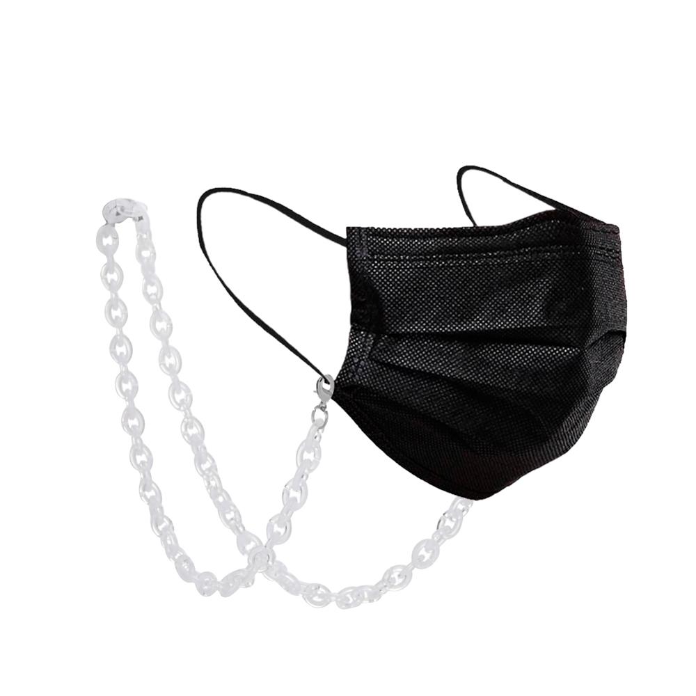 Teamer Cadena de soporte para mascarillas faciales para mujer, collar decorativo de que sujeta tu máscara alrededor de tu cuello, cadena de gafas acrílicas: white