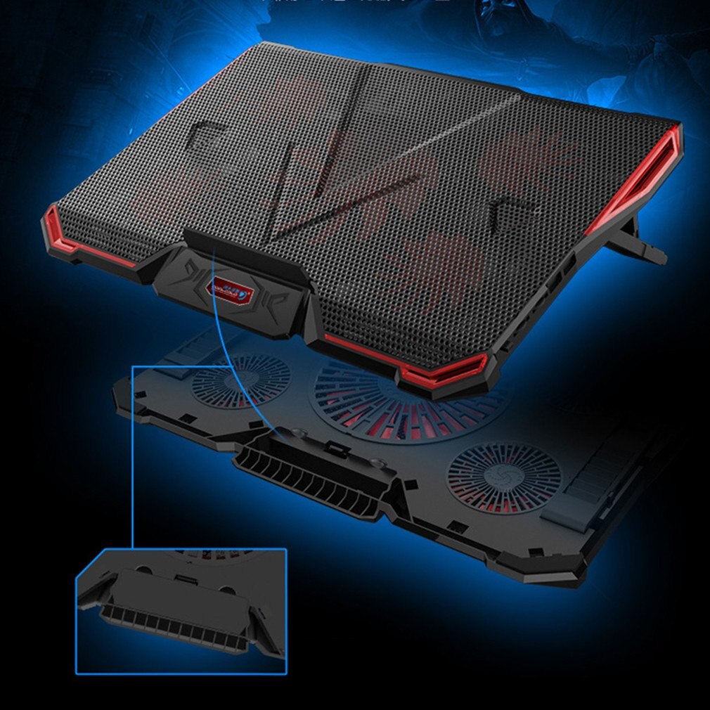 15.6inch Gaming Laptop Cooler 5 Led Fan 2100RPM Laptop Touch Cooling Pad Notebook Stand Gaming Laptop Cooler laptop accessories