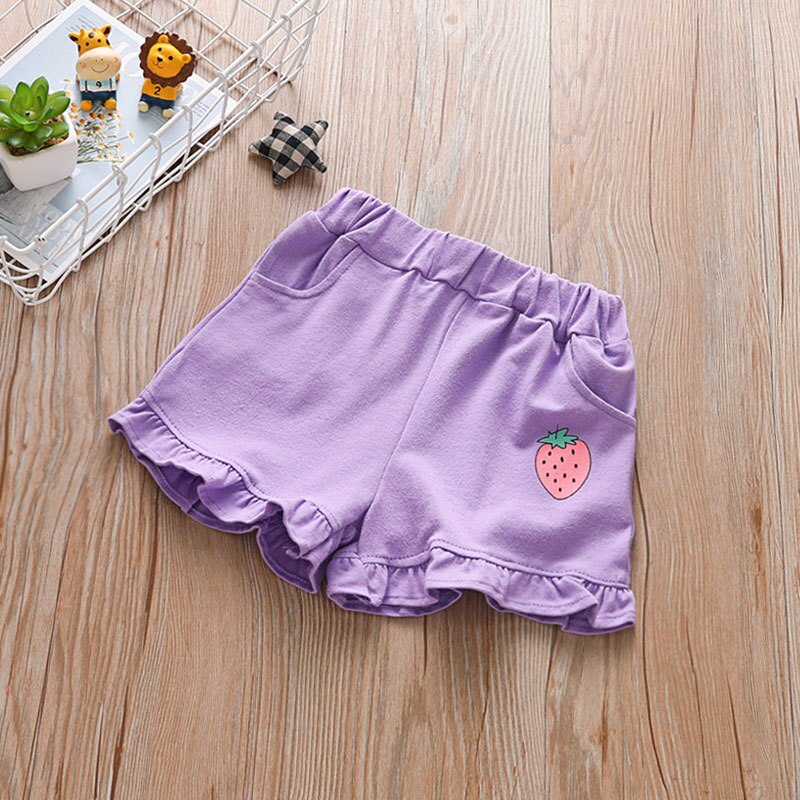 V-TREE Short D'été Pour Filles Coton Enfants Pantalons Courts Shorts de Plage Vêtements De Sport Décontracté Enfants Vêtements Doux: Lavande / 18M