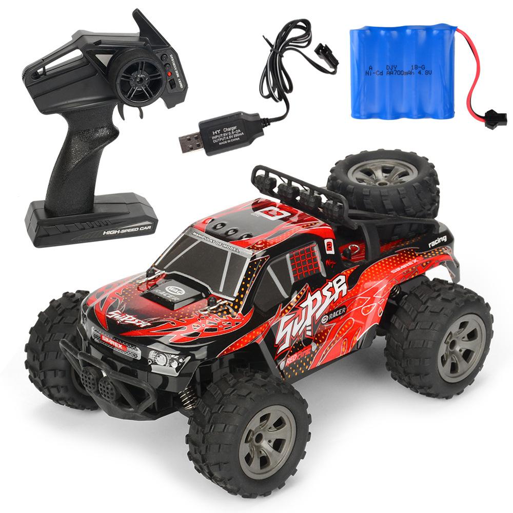 Mgrc Mini Rc Auto 1/18 2.4G 4CH 2WD Hoge Snelheid 15 Km/h Borstel Crawler Afstandsbediening Auto Kinderen speelgoed Meerdere Kleur: Red