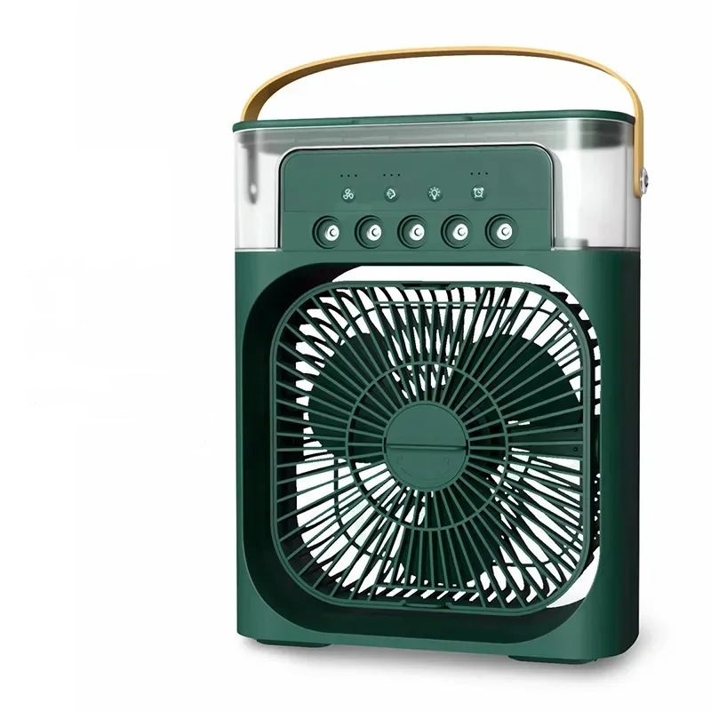 Xiaomi Mijia-ventilador de escritorio portátil 3 en 1, aire acondicionado USB, luz nocturna, ajuste de niebla de agua hidráulica, ventilador silencioso de 3 velocidades para el hogar: Azul marino