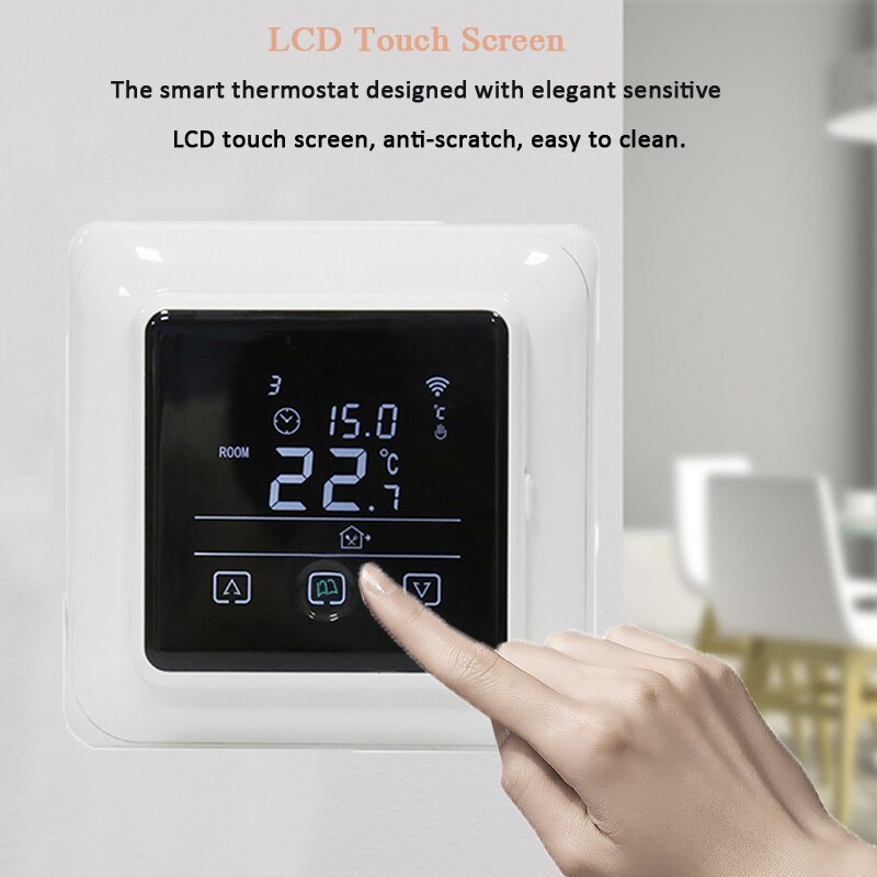 Beok-termostato WIFI con Control por teléfono, controlador de temperatura de 220V, para calefacción eléctrica/agua bajo suelo, Tuya Smart Life, Google