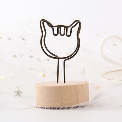 1 PCS Retro Wooden Message Holder Note Holder Iron Photo Holder Desktop Note Holder Simple And Fresh Ornaments Christmas: Gold