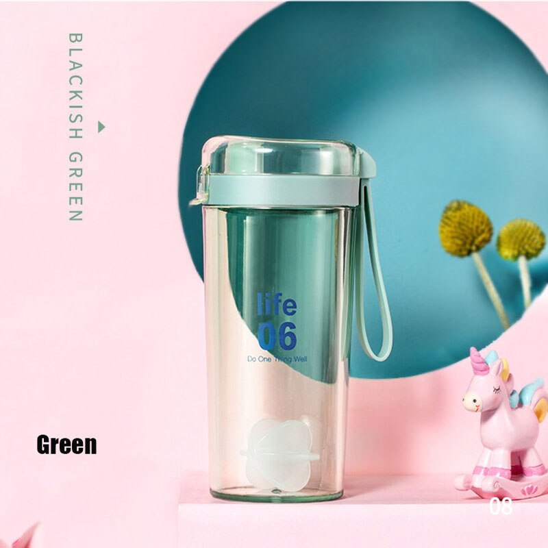 Sport Water Bottle Plastic Tumble Gym Leak-Proof Coffe Cup Drinkware Protable Transparet Bottle