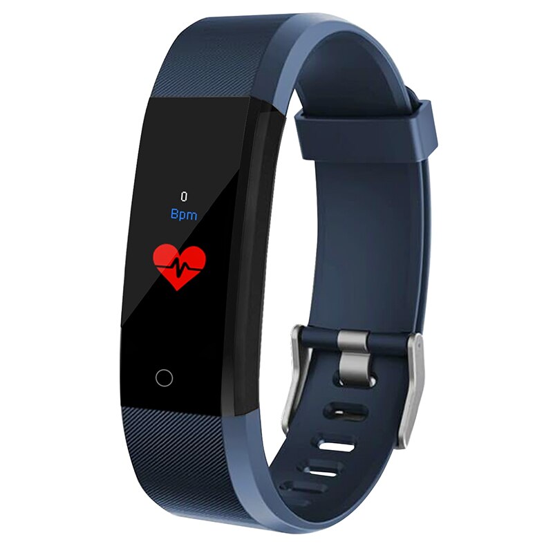 Oloey Health Bracelet Heart Rate/Blood Pressure/Pedometer Smart Band Fitness Tracker Wristband Mi Band 3 fit bit Smart Watch Men: Blue