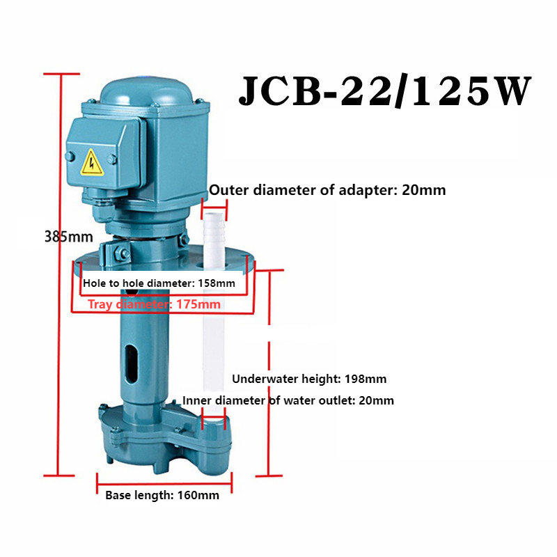 220v 380v 125w 22l/ min tool machine cooling pump lathe oil pump electric pump for flushing the cooling medium