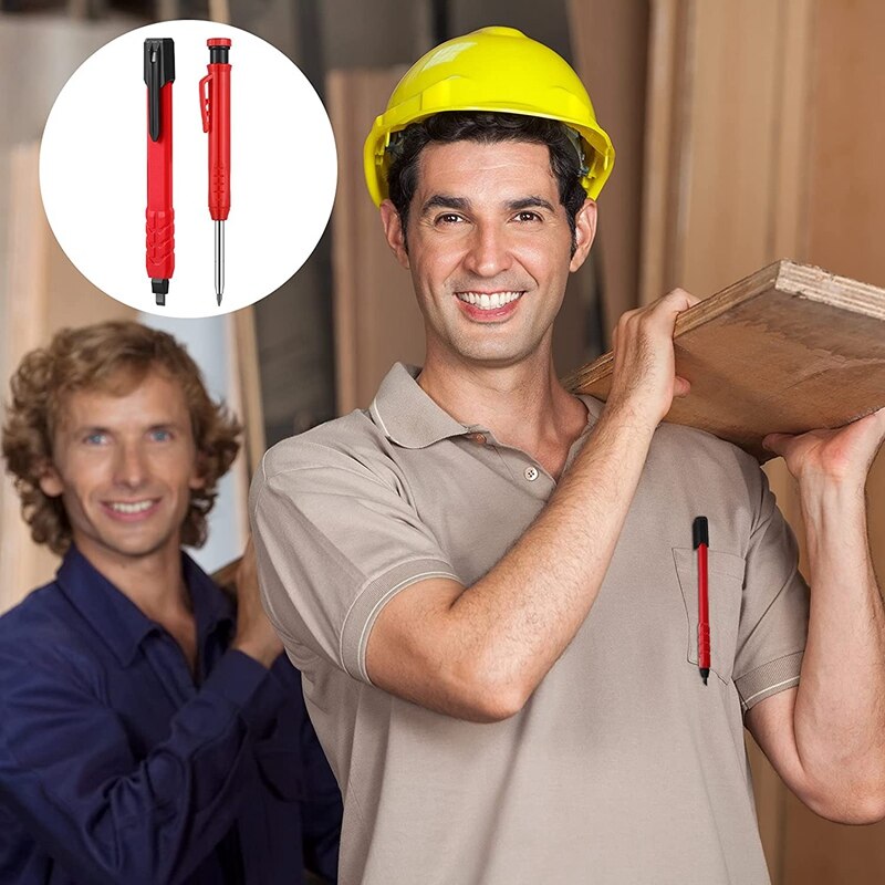 Solid Carpenter Pencil Set,Refills Carpenter Drawing Scriber Tools for Carpenters Scriber Woodworking Architect Art