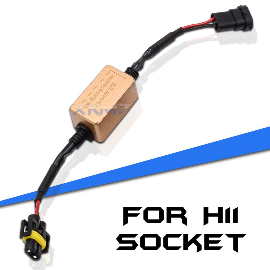 XKM7 LED Canbus Decoder H7 H4 H11 H1 D2 LED Headlight Resistor Tuning Bulbs Canceller Harness Error Free Car Lights Accessories: For H11 Socket