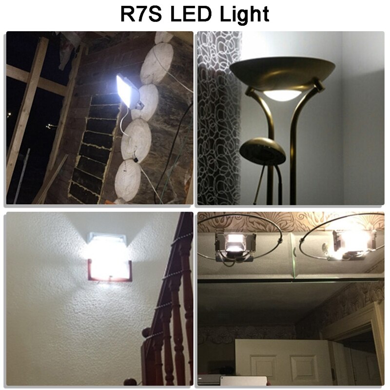Ampoule LED R7S remplacer lampe halogène perle COB 78MM AC 220V projecteur à intensité variable 2 pièces