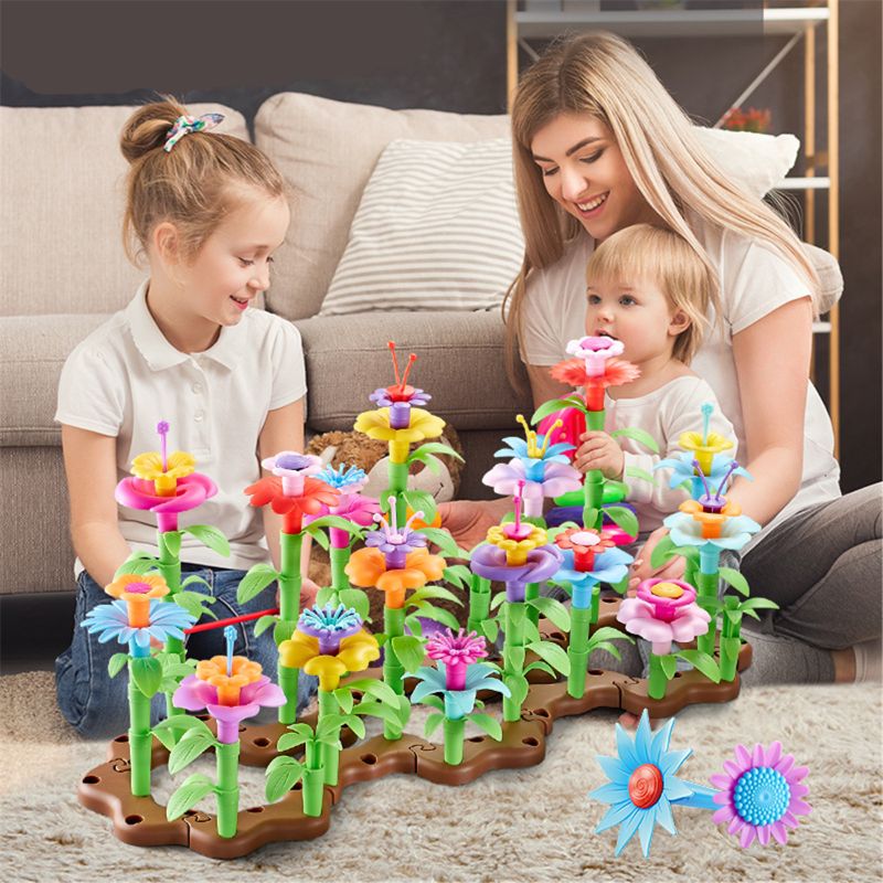 Flower Garden Building Toys - Build a Bouquet Floral Arrangement Playset XX9E
