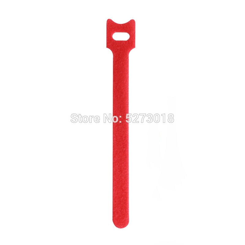 Nylon cable tie self-locking plastic lock buckle color binding tape self-adhesive Wire Cable ties strip double-sided adhesive: Red
