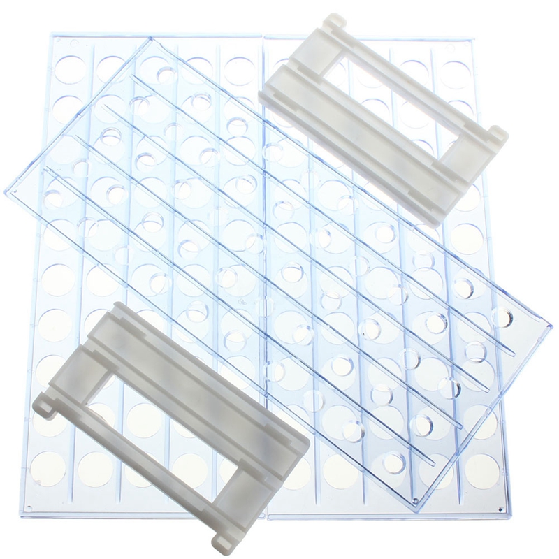 Plastic Test Tube Stand Bracket Rack for 12-13MM Test Tubes 50 Hole Positions