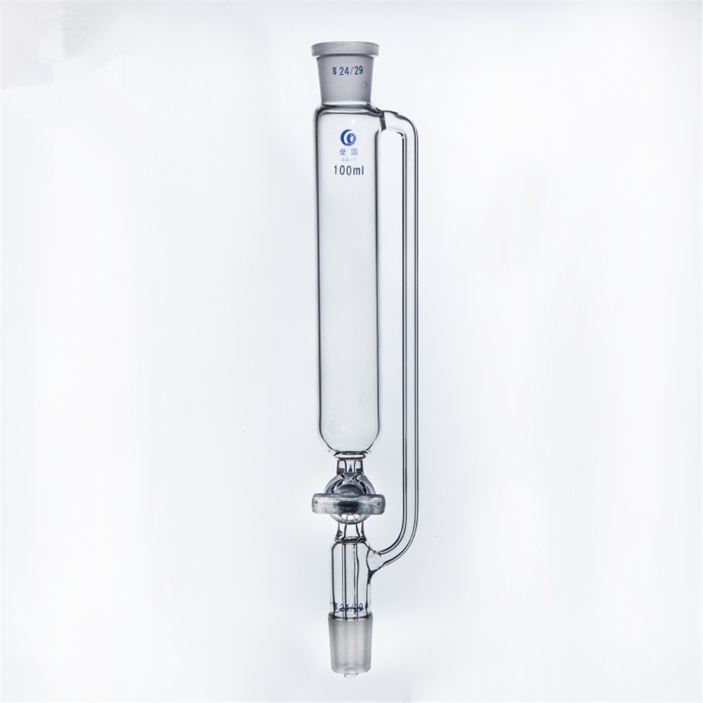 100 ml 24/29 De Equalização de Pressão Laboratório Conjunto Gota Funil Coluna Com Torneira De Vidro